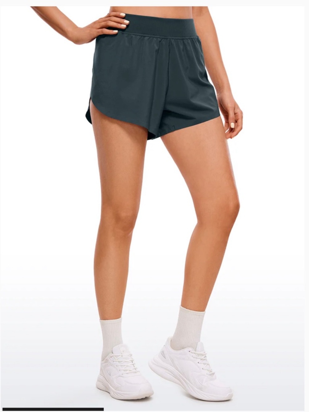 CRZ YOGA Feathery-Fit Soft Lined Mid Rise Shorts 4” – XL